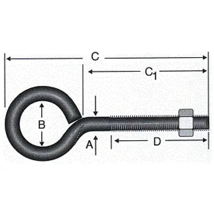 Kapalı Metrik Kanca M4 - 100 Adet
