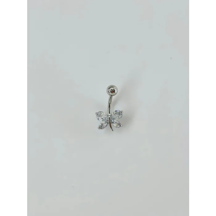 Kelebek Detaylı Göbek Piercing - Pg0043