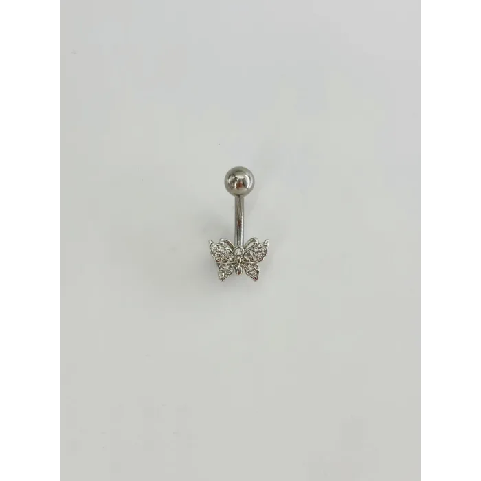 Kelebek Detaylı Göbek Piercing - Pg0129