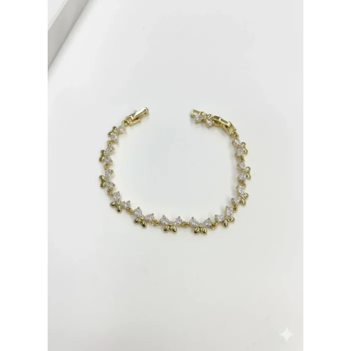 Kelebek Tasarım Taşlı Cm Bileklik - Kbl0386
