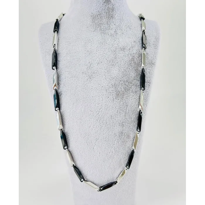 Rodyum Çelik Erkek Kolye 60 Cm - Ekl0028