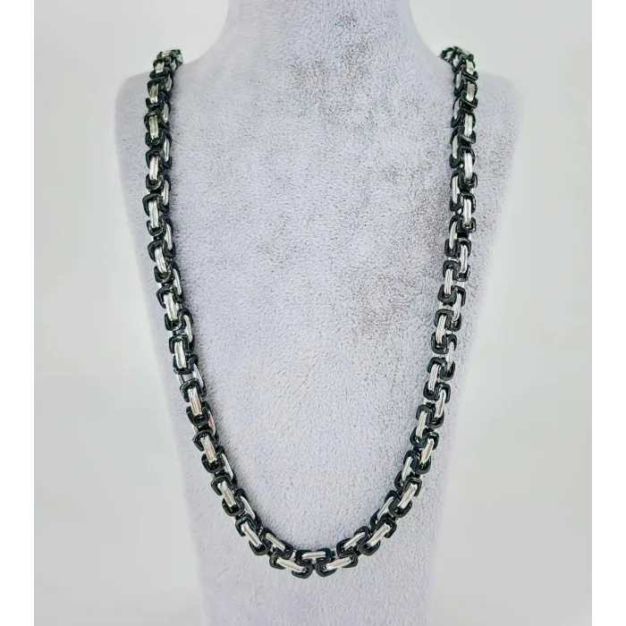 Rodyum Çelik Erkek Kolye 60 Cm - Ekl0039