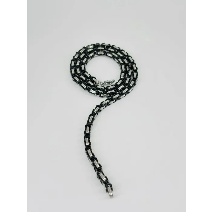 Rodyum Çelik Erkek Kolye 60 Cm - Ekl0039