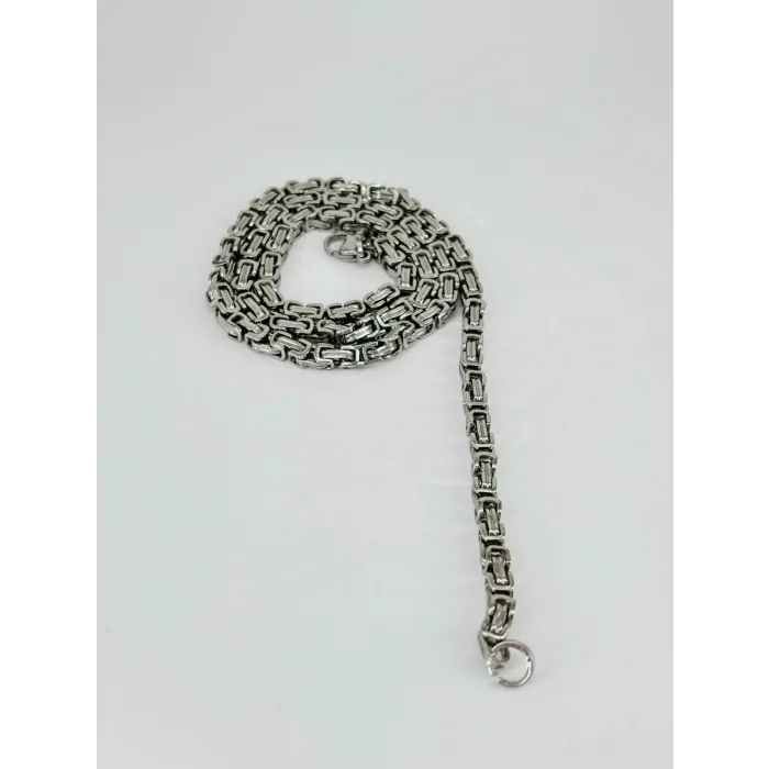 Rodyum Çelik Erkek Kolye 60 Cm - Ekl0051
