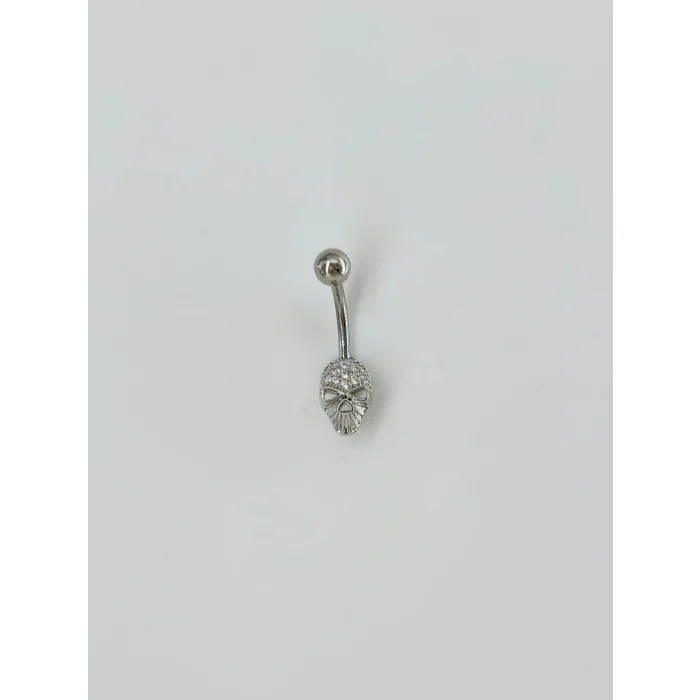 Kuru Kafa Detaylı Göbek Piercing - Pg0060