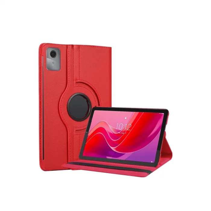 Lenovo Tab M11 Tb330fu 360 Tablet Deri Kılıf - Kırmızı