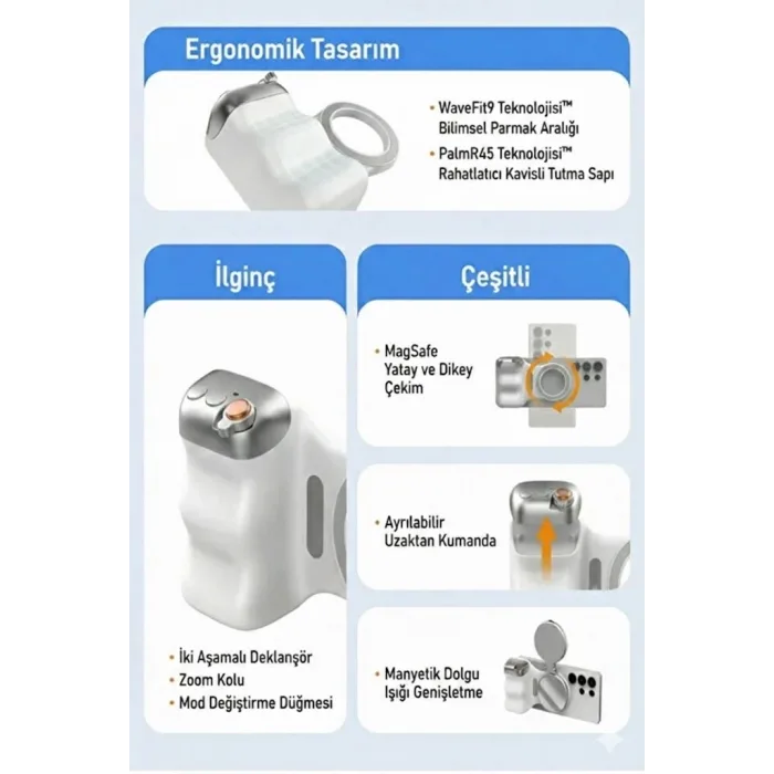 Magsafe Selfie Çubuğu Kamera Kolu Profesyonel Çekim Zoom