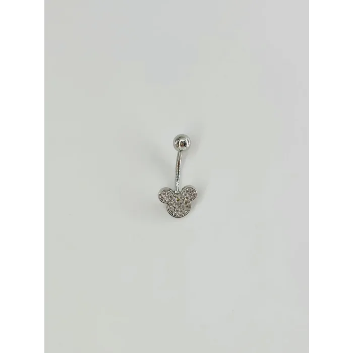 Mickey Mouse Detaylı Göbek Piercing - Pg0063