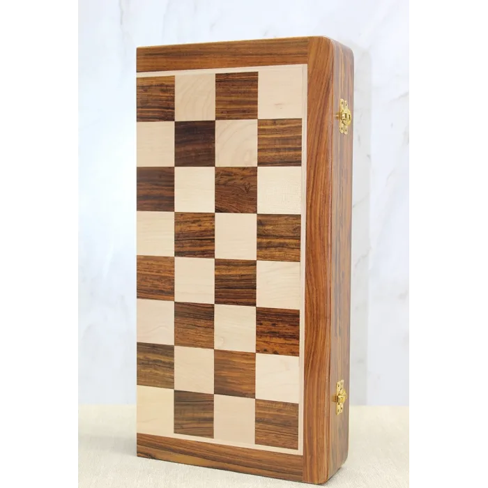 Mıknatıs Taşlı Ahşap Katlanabilir Kutulu Satranç Oyunu 40 Cm G225