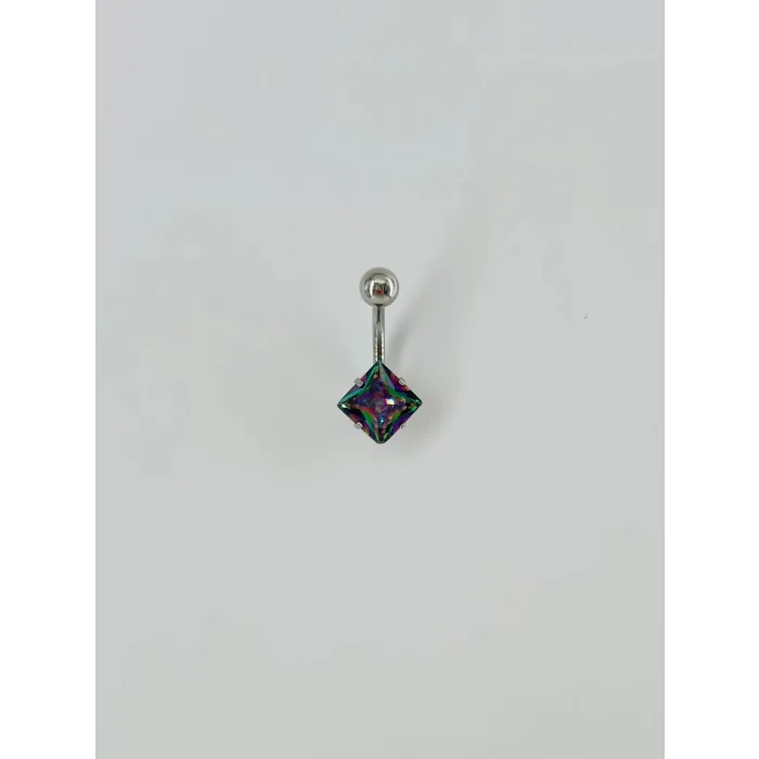 Mistik Topaz Taşlı Göbek Piercing - Pg0044