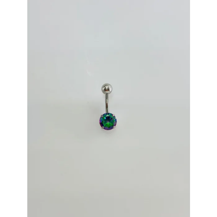 Mistik Topaz Taşlı Göbek Piercing - Pg0008