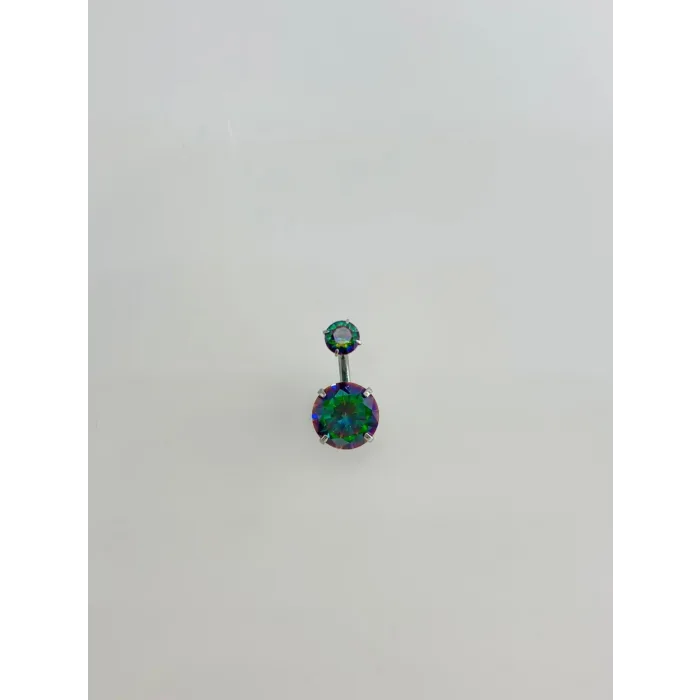Mistik Topaz Taşlı Göbek Piercing - Pg0009
