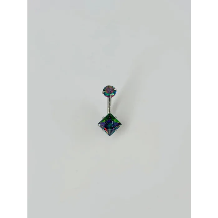 Mistik Topaz Taşlı Göbek Piercing - Pg0019