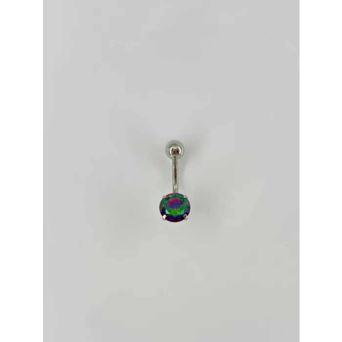 Mistik Topaz Taşlı Göbek Piercing - Pg0002