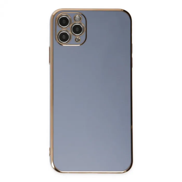 Newface Apple iPhone 11 Pro Max Kılıf Volet Silikon - Mavi