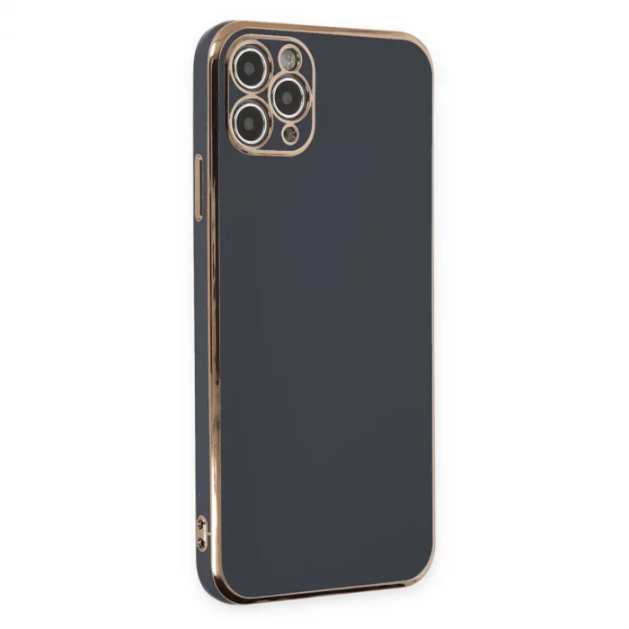 Newface Apple iPhone 11 Pro Max Kılıf Volet Silikon - Siyah