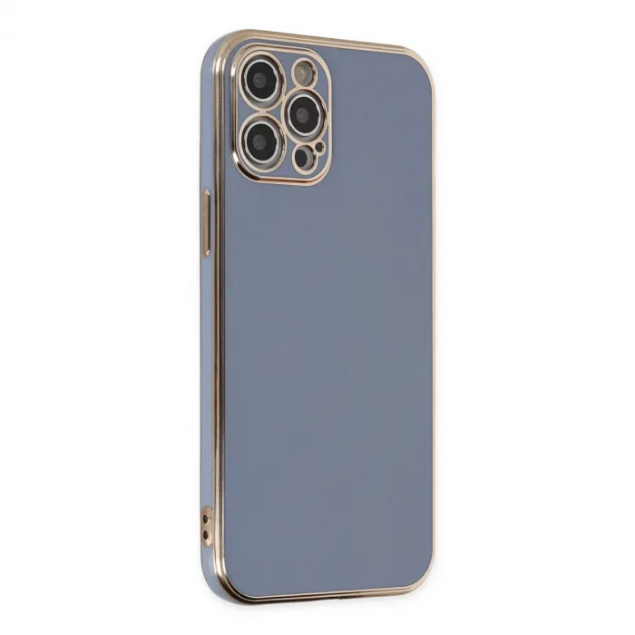 Newface Apple iPhone 12 Pro Max Kılıf Volet Silikon - Mavi