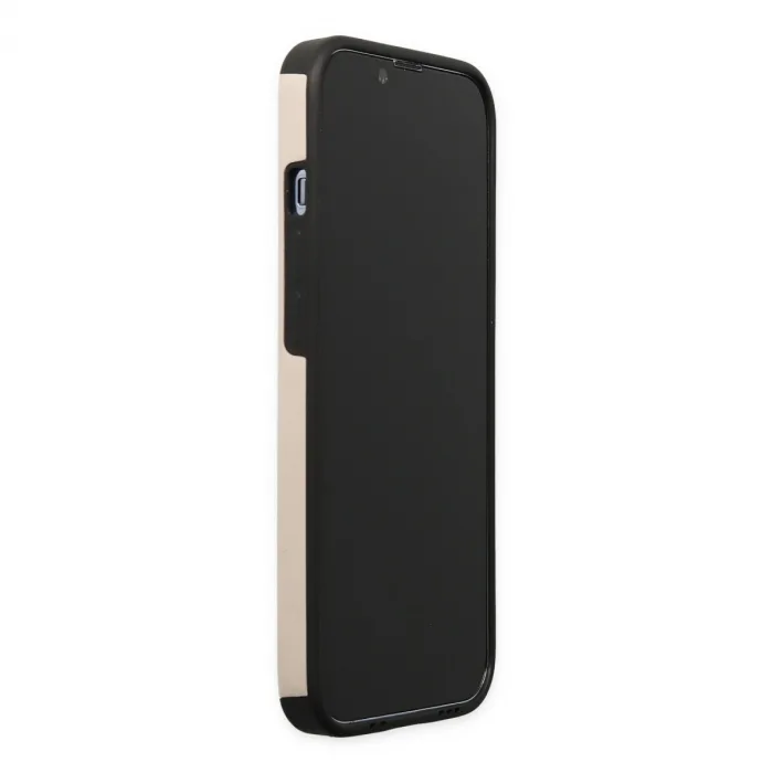 Newface Apple iPhone 13 Pro Max Kılıf Mega Standlı Silikon - Gold