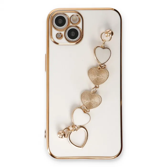 iPhone 14 Plus Kılıf Esila Silikon - Beyaz