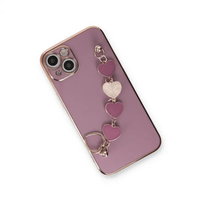 iPhone 14 Plus Kılıf Esila Silikon - Mor