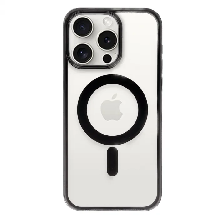 iPhone 15 Pro Kılıf Erozi Magsafe Kapak - Siyah