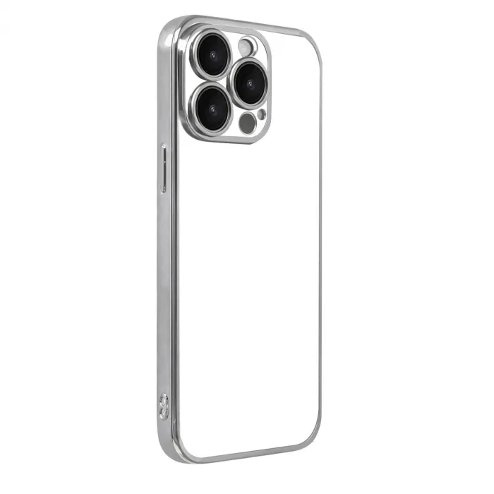 İphone 15 Pro Max Razer Lensli Silikon - Gümüş