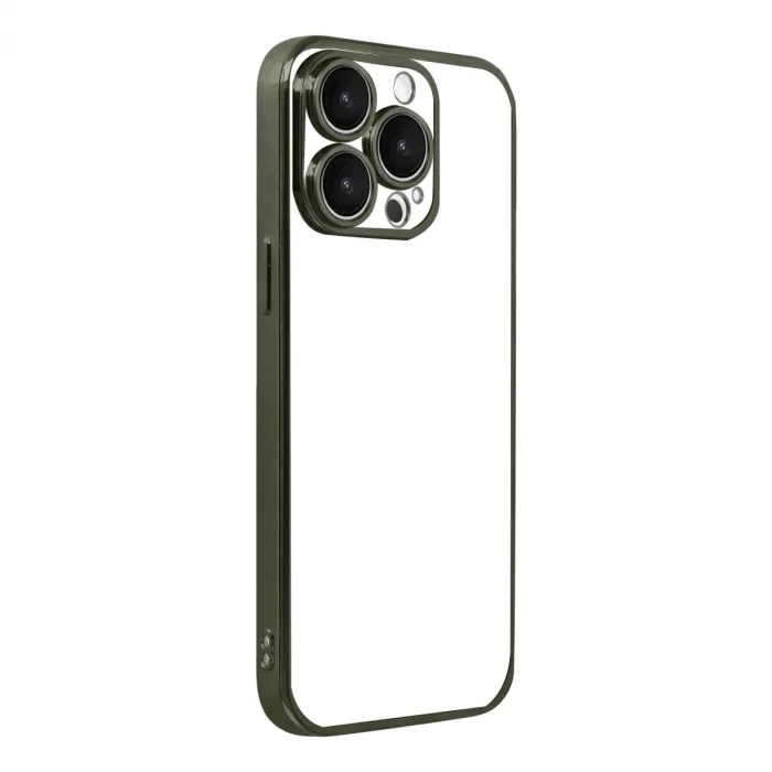 İphone 15 Pro Max Razer Lensli Silikon - Yeşil