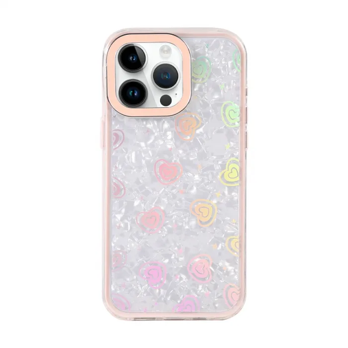 İphone 16 Pro Max Lumi Desenli Kapak - Pembe