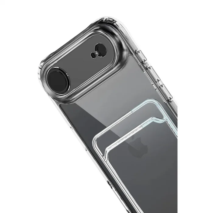 İphone 17 Air Kart Şeffaf Silikon - Şeffaf