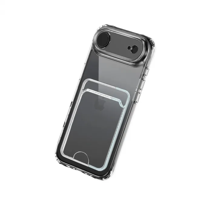 İphone 17 Air Kart Şeffaf Silikon - Şeffaf