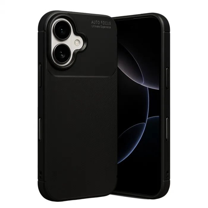 İphone 17 Auto Focus Karbon Kapak - Siyah