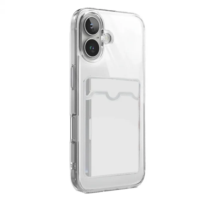 İphone 17 Kart Şeffaf Silikon - Şeffaf