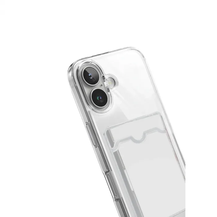 İphone 17 Kart Şeffaf Silikon - Şeffaf