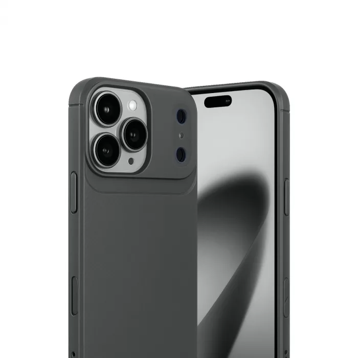 İphone 17 Pro Max Auto Focus Karbon Kapak - Gri