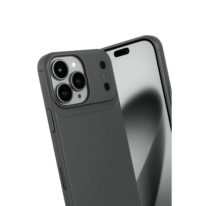 İphone 17 Pro Max Auto Focus Karbon Kapak - Gri