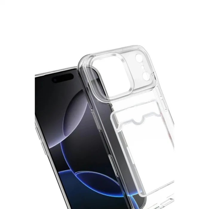 İphone 17 Pro Max Kart Şeffaf Silikon - Şeffaf