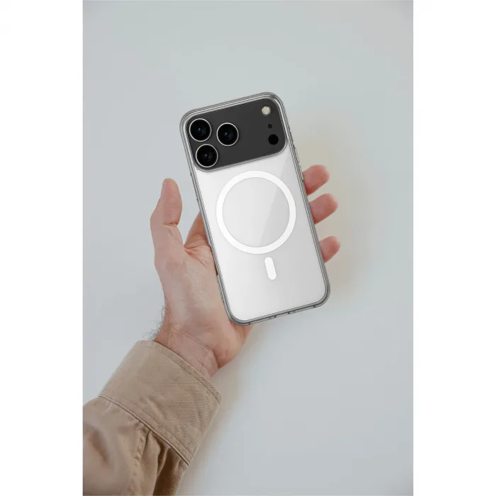 İphone 17 Pro Max Kılıf Magneticsafe Şeffaf Silikon - Şeffaf