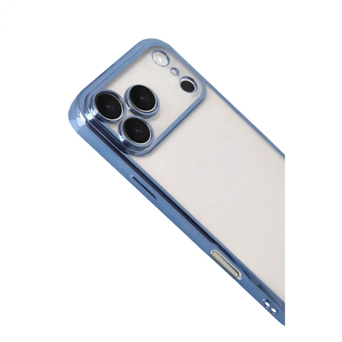 İphone 17 Pro Max Razer Lensli Silikon - Açık Mavi