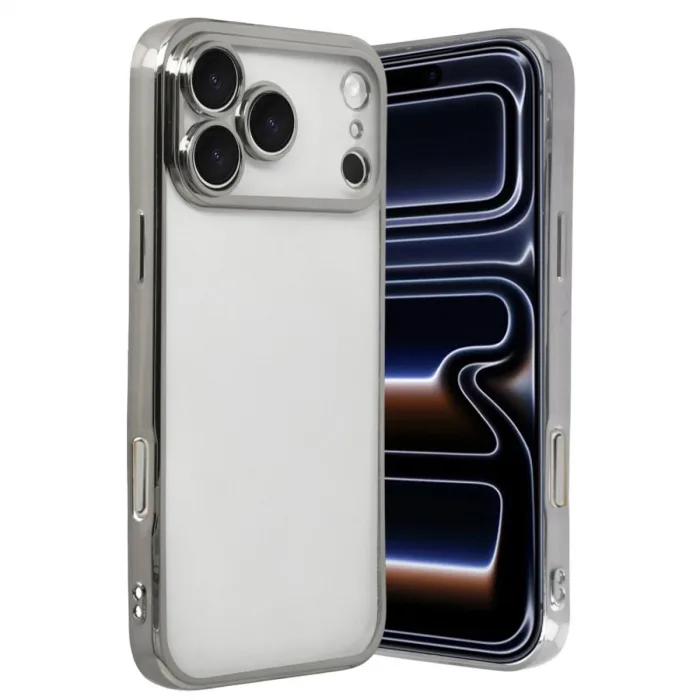 İphone 17 Pro Max Razer Lensli Silikon - Gümüş