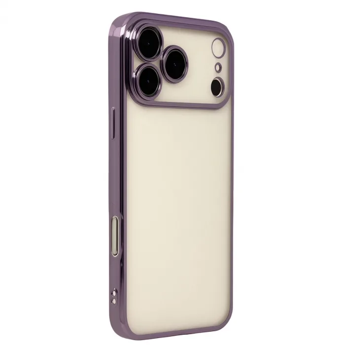 İphone 17 Pro Max Razer Lensli Silikon - Mor