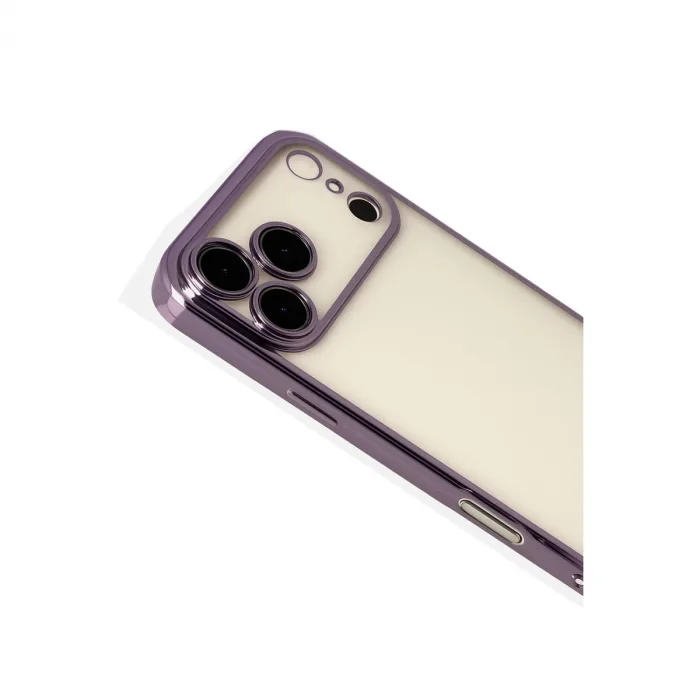 İphone 17 Pro Max Razer Lensli Silikon - Mor