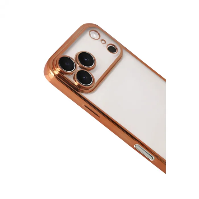 İphone 17 Pro Max Razer Lensli Silikon - Turuncu