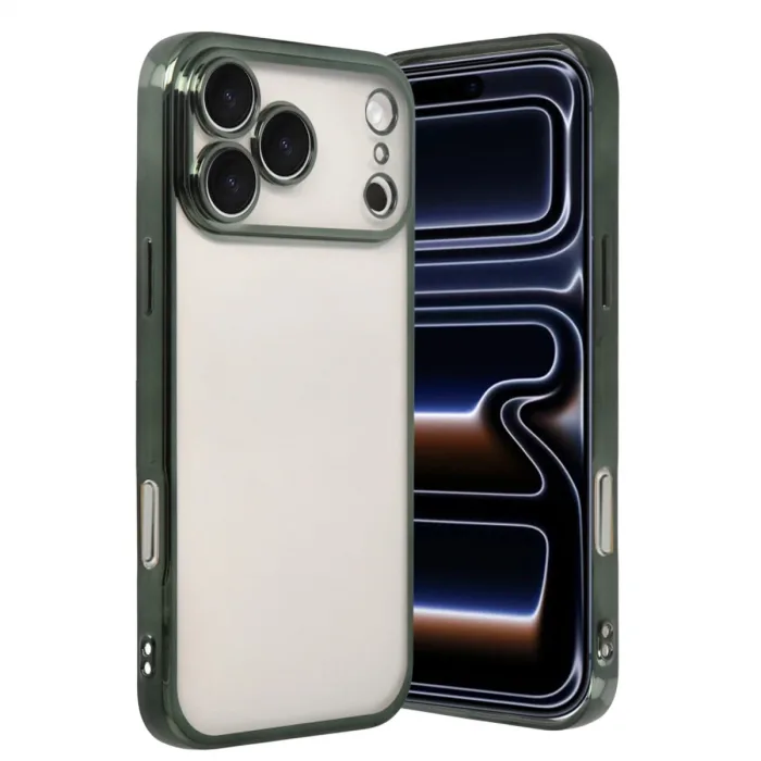 İphone 17 Pro Max Razer Lensli Silikon - Yeşil
