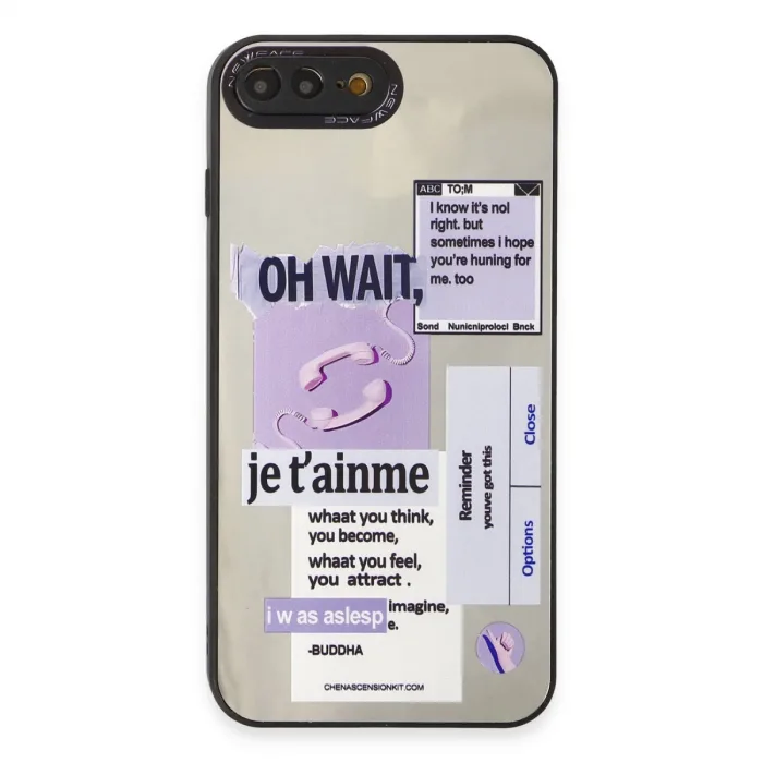Newface Apple iPhone 7 Plus Kılıf Mirror Desenli Kapak - Mirror - 4