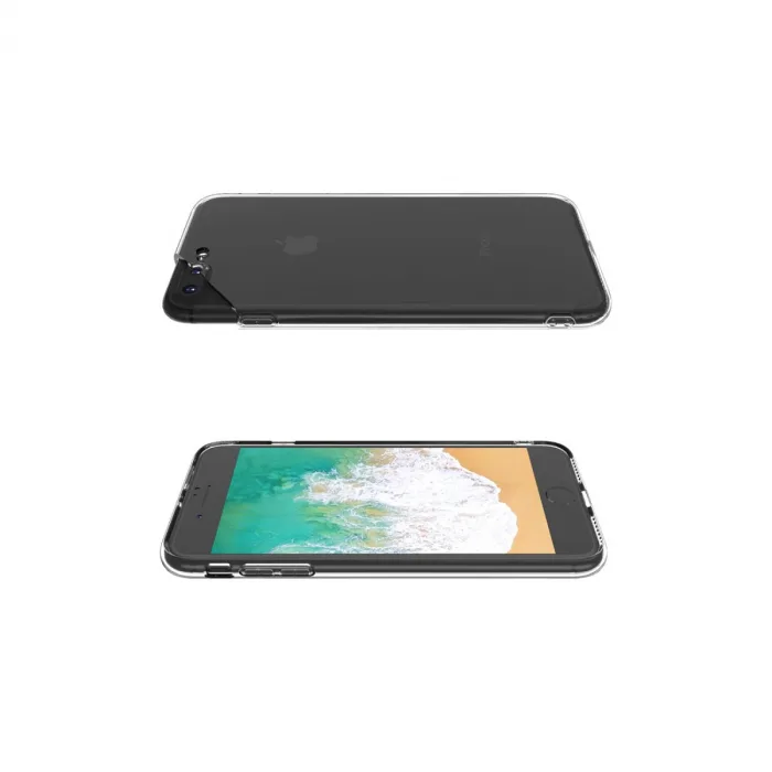 iPhone 8 Plus Kılıf Deluxe 2mm Şeffaf Silikon