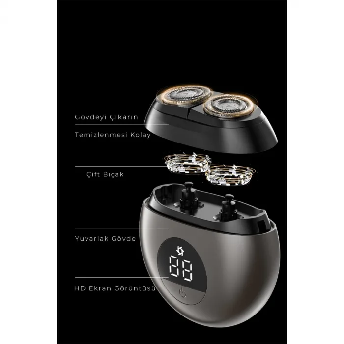 Newface Cb-s1 Dijital Şarj Göstergeli Tıraş Makinesi - Gri