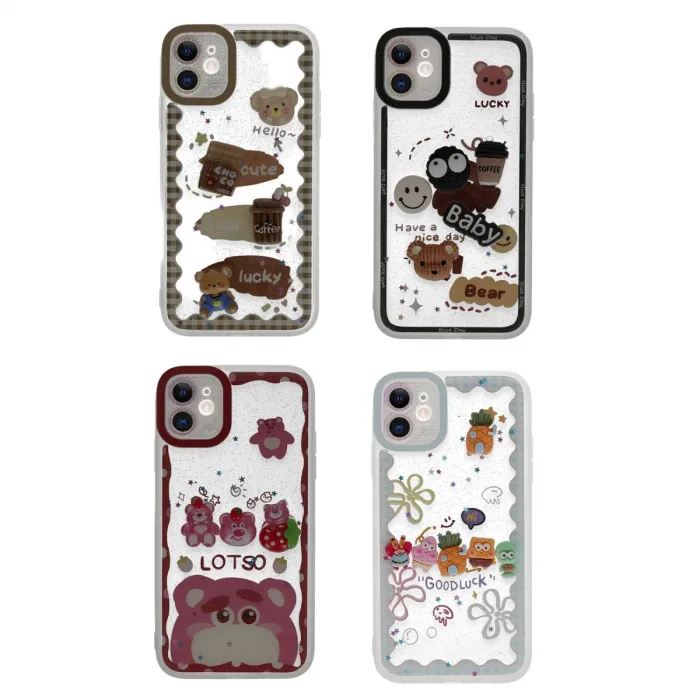 Newface İphone 11 Kılıf Sweet Desenli Silikon Kapak - Açık Mavi