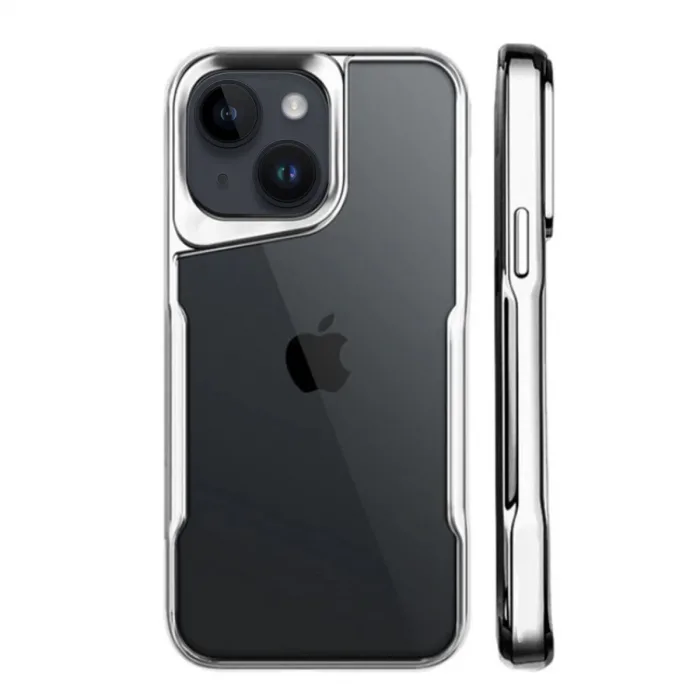 Newface İphone 15 Kılıf Boyi Silikon Kapak - Gümüş