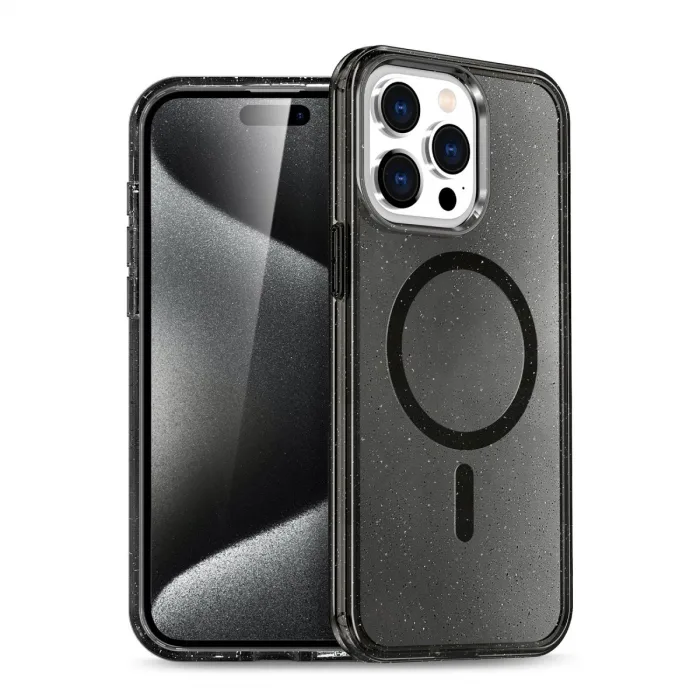 Newface İphone 15 Pro Kılıf Star Magsafe Kapak - Siyah