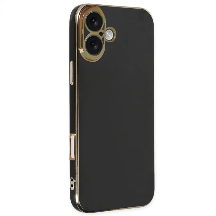 Newface İphone 16 Kılıf Volet Silikon - Siyah